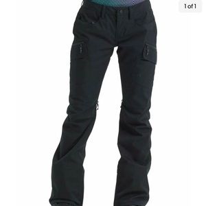 Burton Women Gloria Insulated Snowboard Ski Pants Womens XL 16 AB666 Black